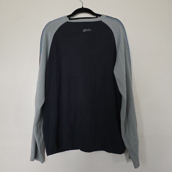 Vintage 90s Y2K Quicksilver Crewneck Sweater Mens L Jumper Surf Skate Slv Stripe - Picture 6 of 10